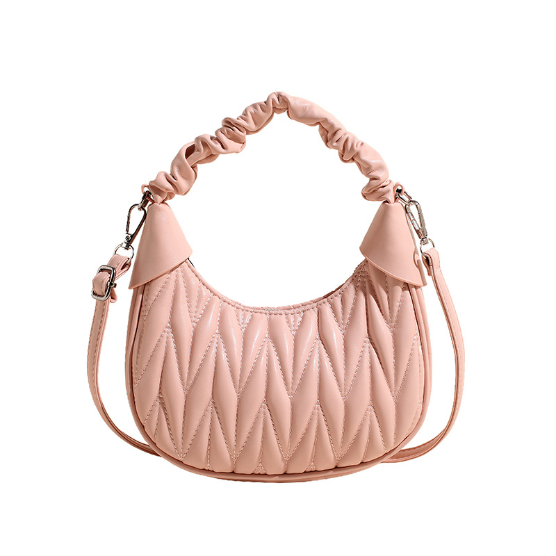 The 2024 new stylish and high-end, niche pleated handbag is a versatile and stylish single-shoulder crossbody bag for going out Item Picture