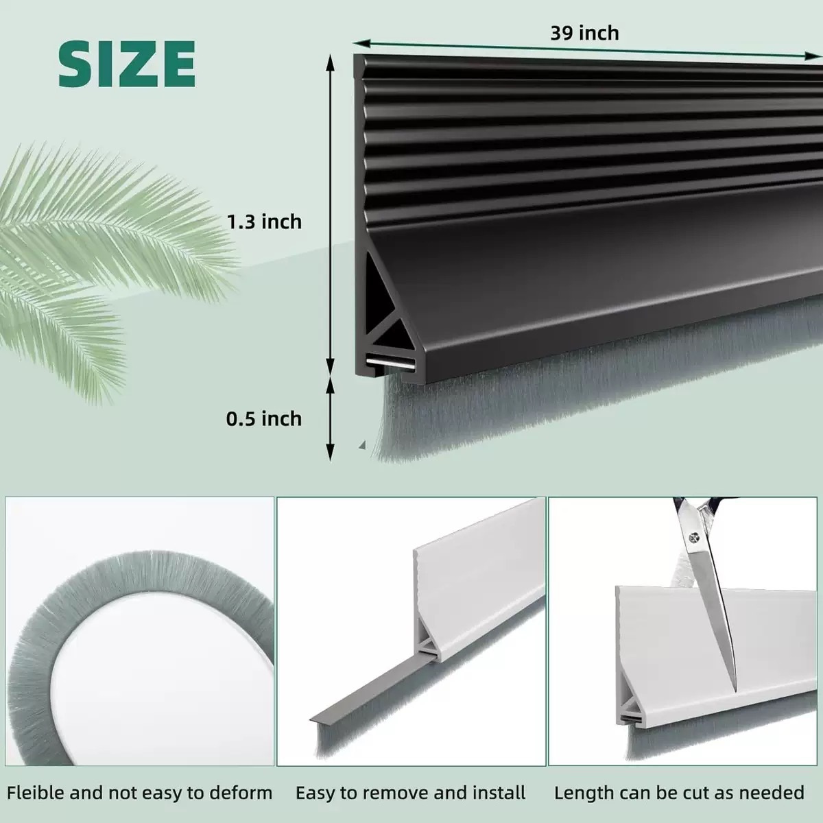 Door gap and bottom sealing strip, wooden door windproof, dustproof and soundproof strip, insect-proof self-adhesive type door bottom gap thermal insulation rubber strip Application Scenario