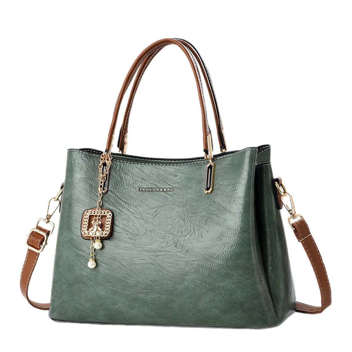 This retro new women's bag is fashionable, versatile, casual, trendy, high-end, single-shoulder, crossbody, large-capacity, and simple Item Picture