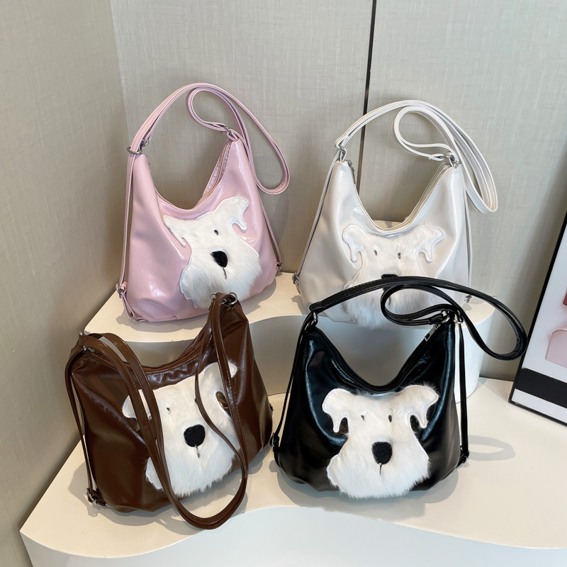 Autumn and winter retro large-capacity women's backpack 2024 new style versatile and cute cartoon dog multi-purpose single-shoulder tote bag Application Scenario