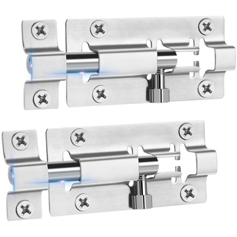Cross-border Chinese latch 2-inch, 3-inch, 4-inch, 6-inch, 8-inch 304 stainless steel door bolt anti-theft thickened solid exposed latch full figure