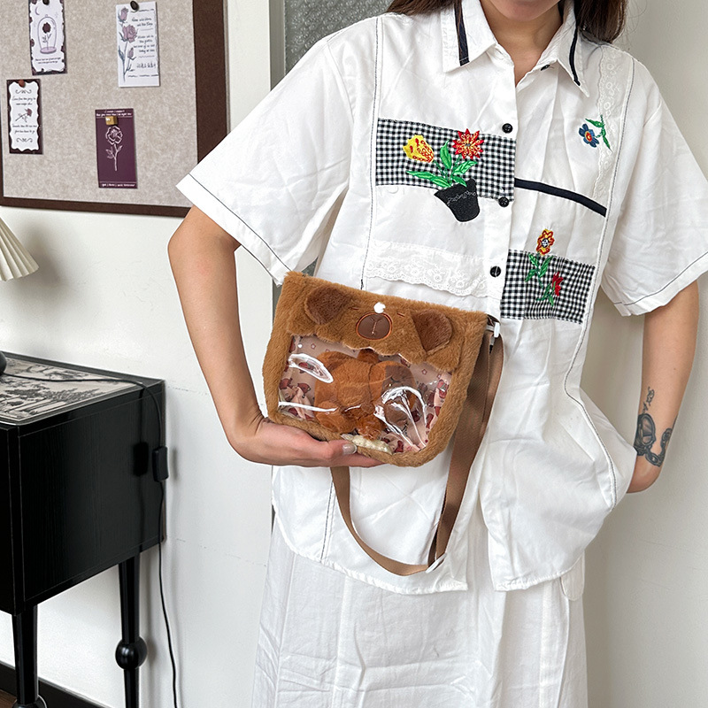 New Capibara Capybara backpack is cute and girlish. It's a large-capacity class backpack and storage bag for students. Wholesale details Picture