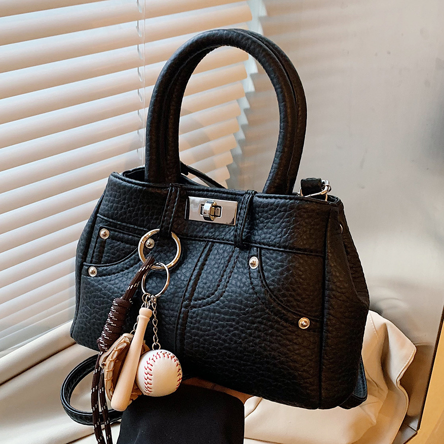 High-end hand-held Kelly bag for women 2024 Korean version, trendy and fashionable single-shoulder bag, niche design, casual and versatile women's bag full figure