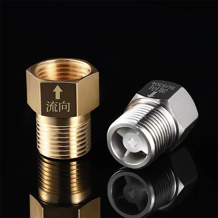 One-way check valve, 4-point internal thread flow external thread, bathroom toilet check valve, backflow prevention valve, pure copper full figure