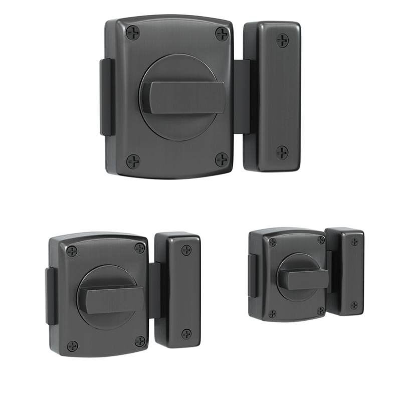 No-hole spring door latch lock lock, exposed old-fashioned lock lock, bathroom latch, bedroom anti-lock wonder, thickened Item Picture