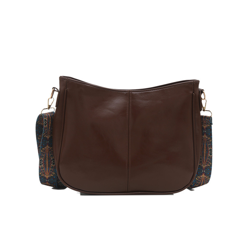 New retro and simple solid-color fashionable women's bag, single-shoulder bag, versatile for commuting, and a trendy European and American women's crossbody tote bag Item Picture