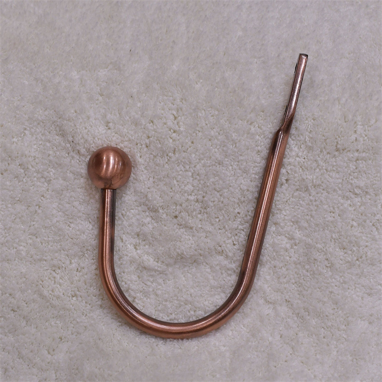 Yonghao Hardware Cross-border Supply Factory direct sales of aluminum alloy curtain straps, small curved hooks, round head curtain hooks, and wall hooks details Picture