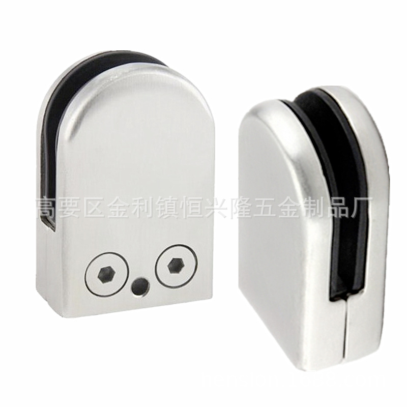 Stainless steel fish-mouth glass clamps fix the glass screen layer board support glass without opening holes Item Picture