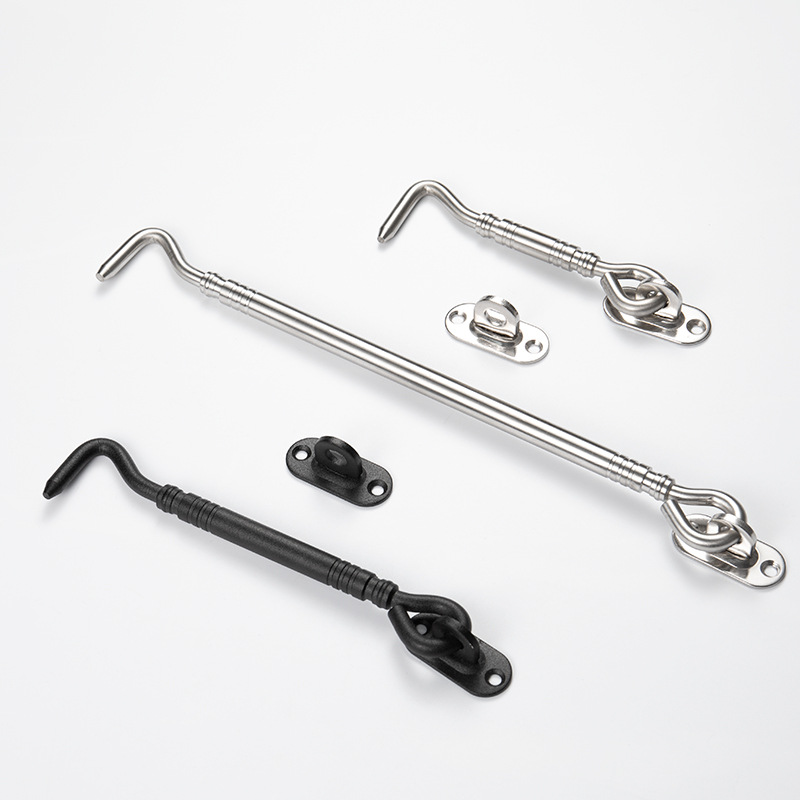 Factory direct sales of stainless steel thickened wind hooks, door and window hooks, old-fashioned window hooks, lock hooks, windproof hooks, and stainless steel window hooks Specification drawing