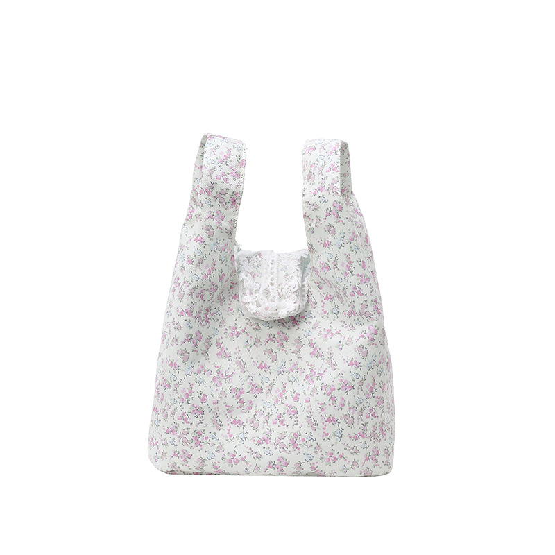 Spring floral backpack, Instagram-style 2025 new Korean bucket bag, women's large-capacity commuter single-shoulder bag Item Picture