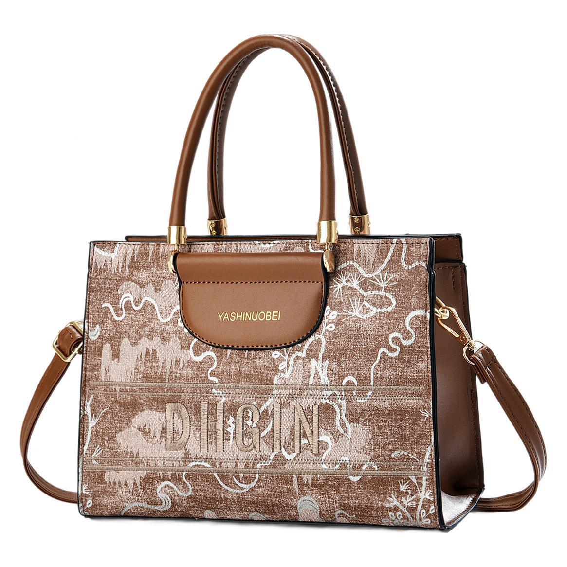Korean trendy tote bag 2025 New style, fashionable and casual, large-capacity single-shoulder bag, high-end women's bag wholesale Item Picture