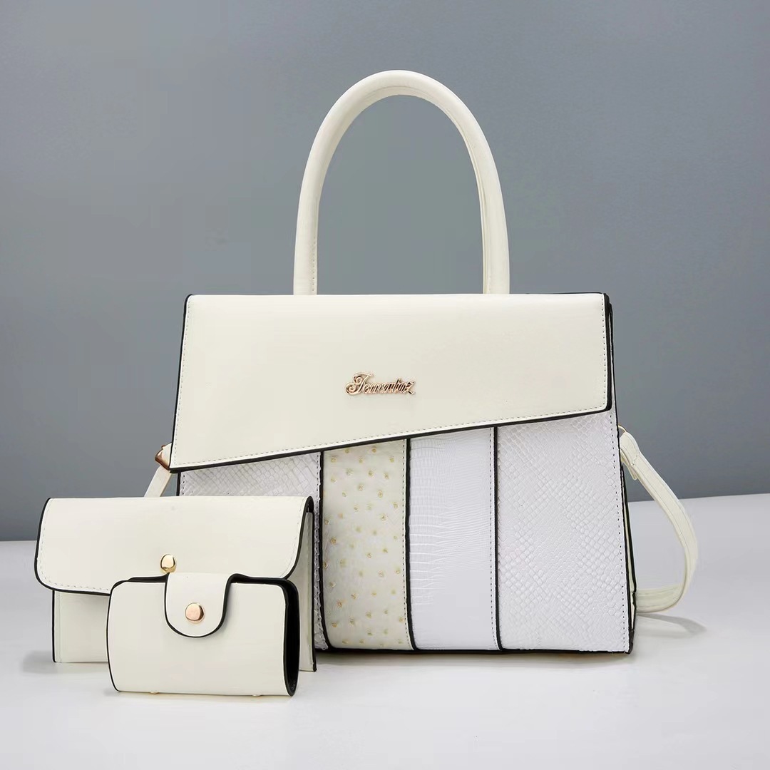 Fashionable tote bag, pu patchwork women's bag, European and American multi-piece women's bag, high-end mom bag, middle-aged women's handbag Application Scenario