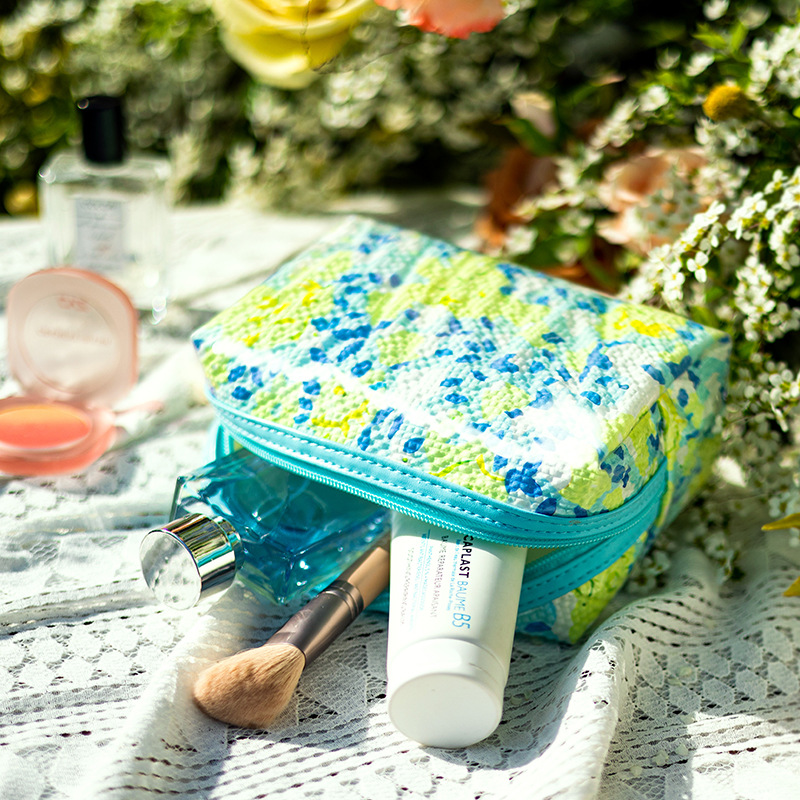 Runhui Fanhua Octagonal Makeup Bag, TPU waterproof Cosmetics storage bag, patterned makeup bag, large capacity, high-end feel Specification drawing