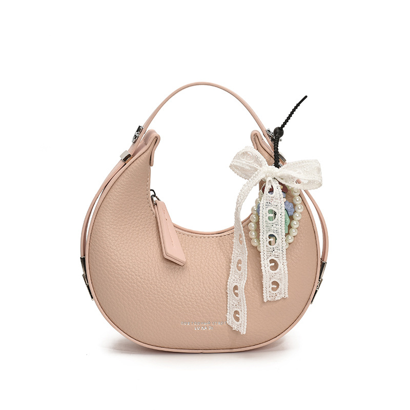 Korean style retro crescent moon bag for women 2025 new trendy spring and summer fashion underarm single-shoulder bag, hand-held crossbody bag Item Picture