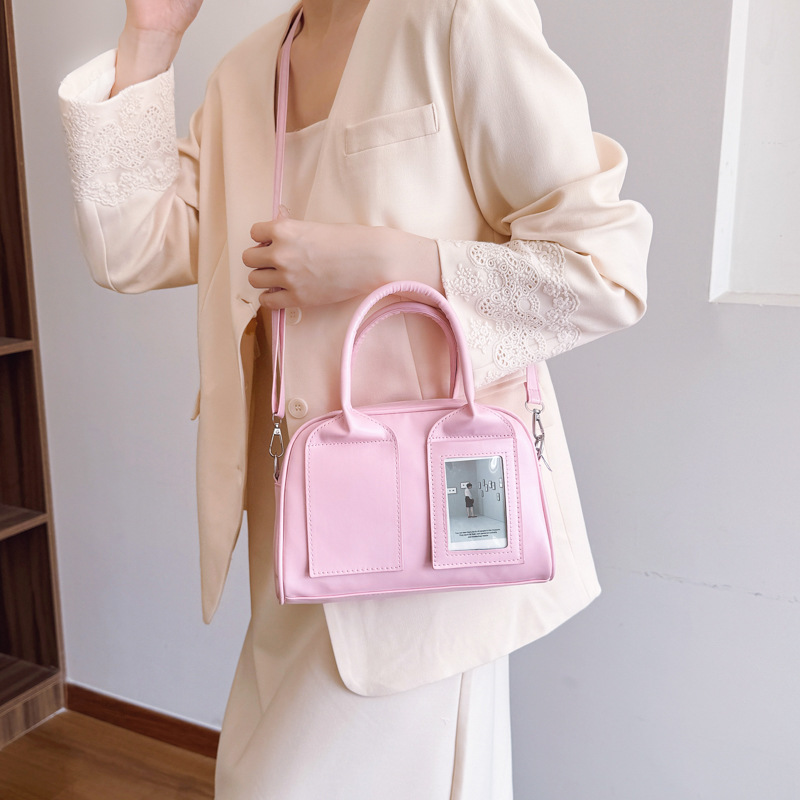 Korean trendy hand-held shell bag 2025 new spring simple and fashionable single-shoulder bag with a niche high-end feel crossbody bag details Picture