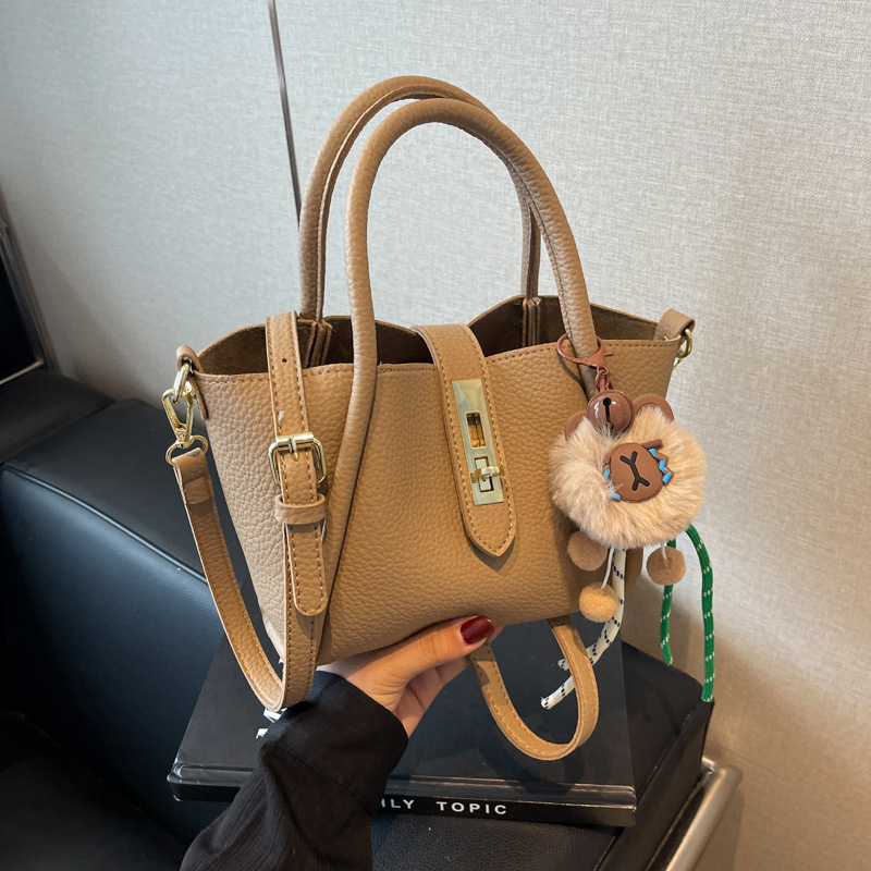 Fashionable hand-held bucket bag for women 2024 new retro and high-end style single-shoulder bag, niche design, trendy and casual women's bag Specification drawing
