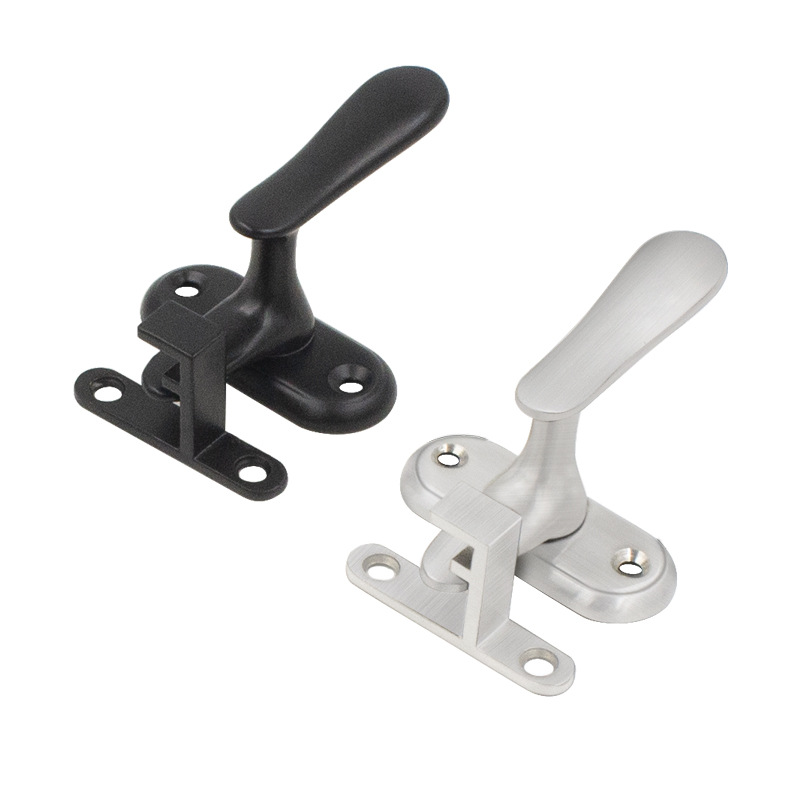 Stainless steel high and low foot latch anti-theft door lock, anti-theft lock, door latch, door bolt, wooden door, door pin, door latch, exposed installation Item Picture