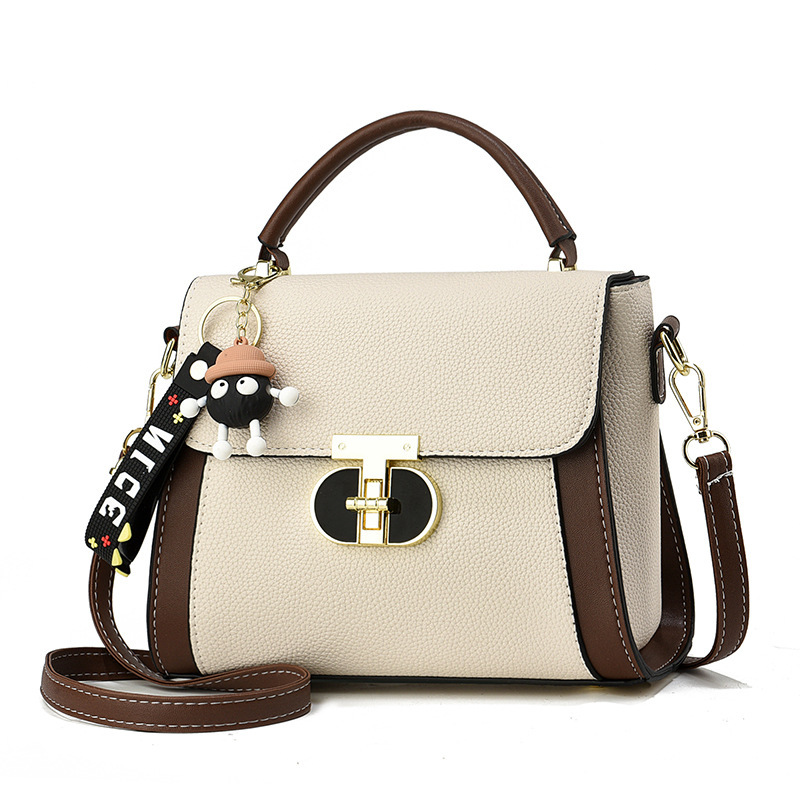 The 2024 new Korean version of the "Little Bag" for women, with a unique color contrast, is a popular hand-held small bag with a large capacity and a single-shoulder crossbody small square bag Item Picture