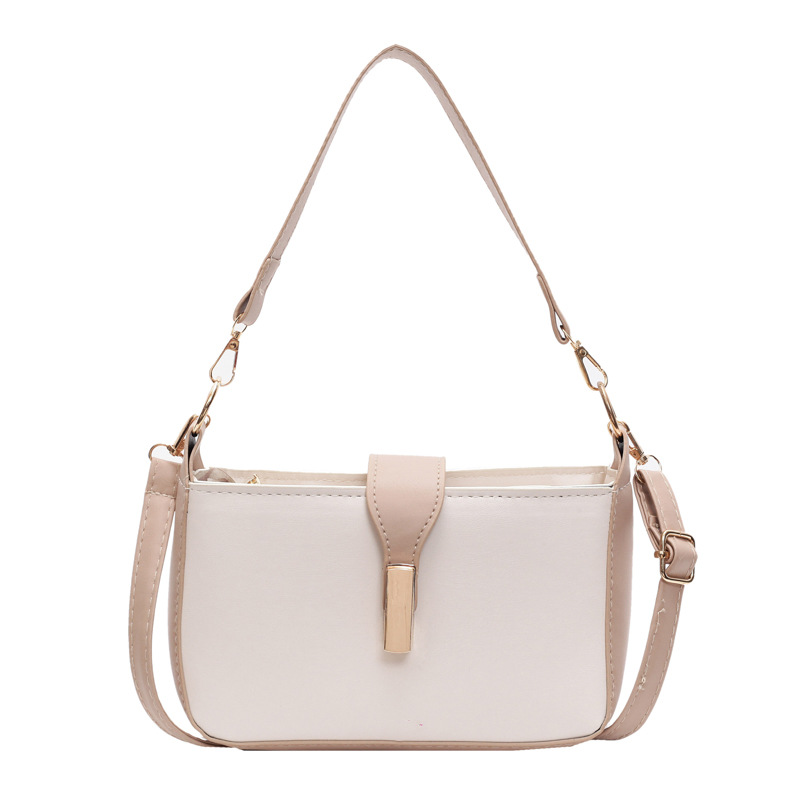 The new color contrast and patchwork women's bag for the 2024 autumn and winter season features a unique and high-quality design with a simple single-shoulder crossbody style, creating a cross-border trend Item Picture