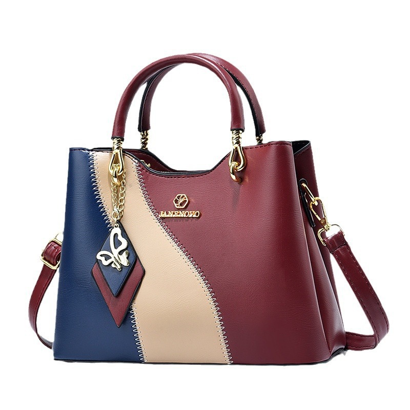 This is a new high-end Korean-style trendy handbag for women in spring 2024. It features a sweet and elegant style with a color-blocking design and a crossbody bag Item Picture