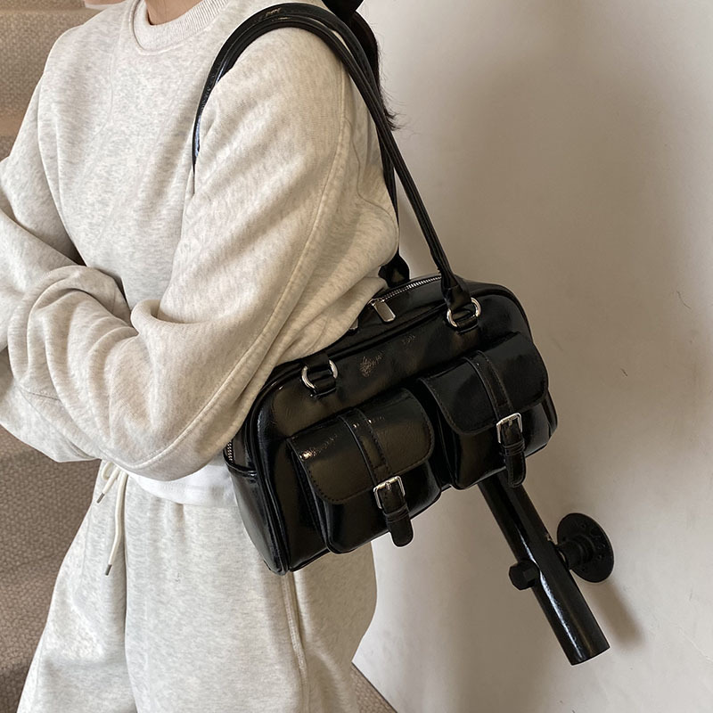 High-end Boston bag women's large-capacity handbag 2025 new casual niche single-shoulder armpit pillow bag full figure