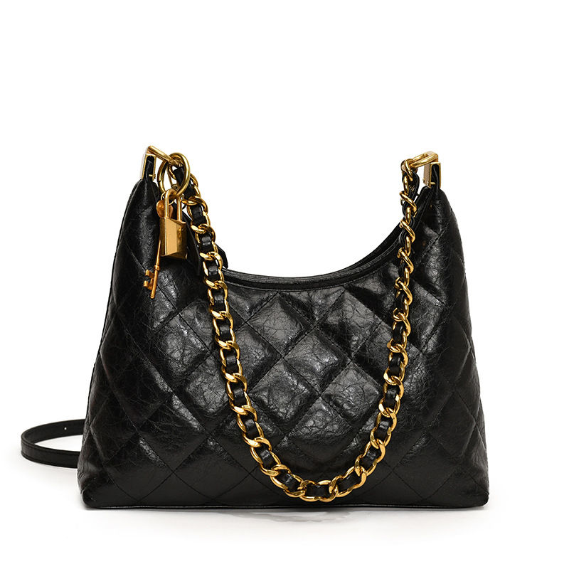 2024 New niche design light luxury bag, women's trend diamond-shaped chain bag, fashionable and elegant single-shoulder crossbody bag Item Picture