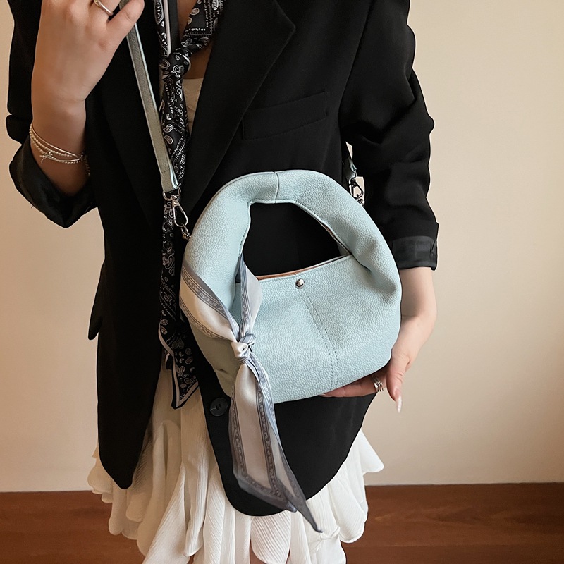 Cross-border high-end lychee pattern handbag for women, 2025 new commuter fashion single-shoulder bag, solid color versatile crossbody bag Specification drawing