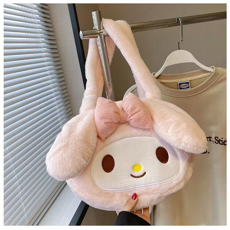 Versatile large-capacity plush single-shoulder bag for women, new Kulomi handbag, funny cartoon bag, plush toy factory full figure