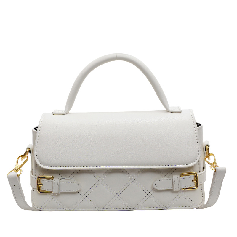 This high-end diamond-patterned embroidered thread commuting handbag is a trendy and casual small square bag for women in the spring of 2025 Item Picture