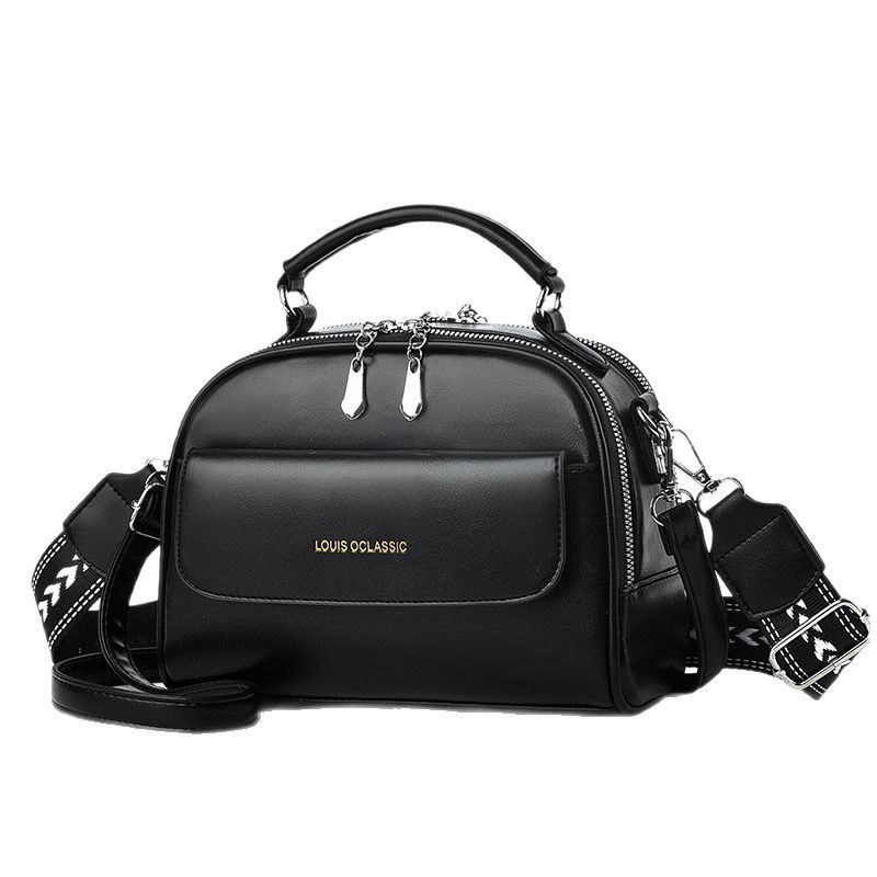 The new 2025 trendy women's bag, a Korean-style single-shoulder crossbody bag with contrasting colors, is a simple and elegant women's pillow bag Item Picture