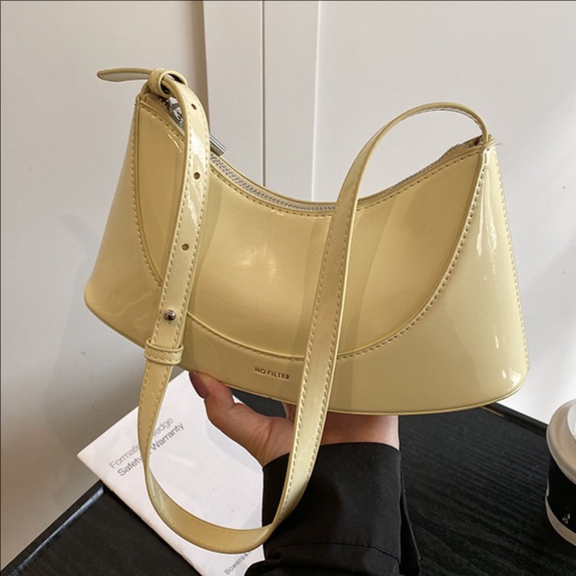 Cross-border solid color elegant underarm bag for women 2024 new Spring/Summer, high-end, niche design, individual single-shoulder crossbody bag full figure