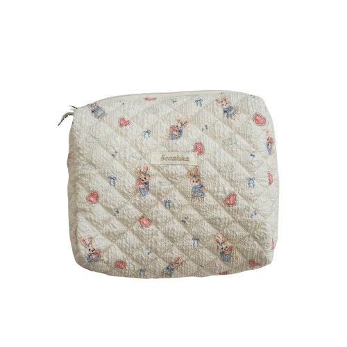 4681 Cute Little Bear Floral Makeup Bag for Women 2024 New Portable large-capacity storage bag for outings Item Picture