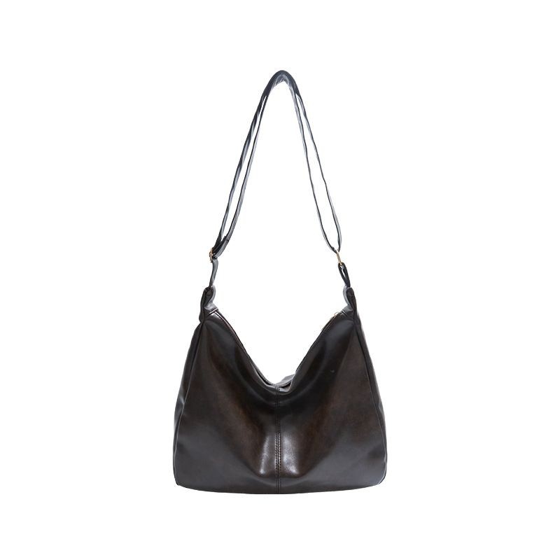Wholesale large-capacity retro tote bags, new laid-back and simple hand-held shoulder bags, underarm Korean-style commuter women's bags Item Picture