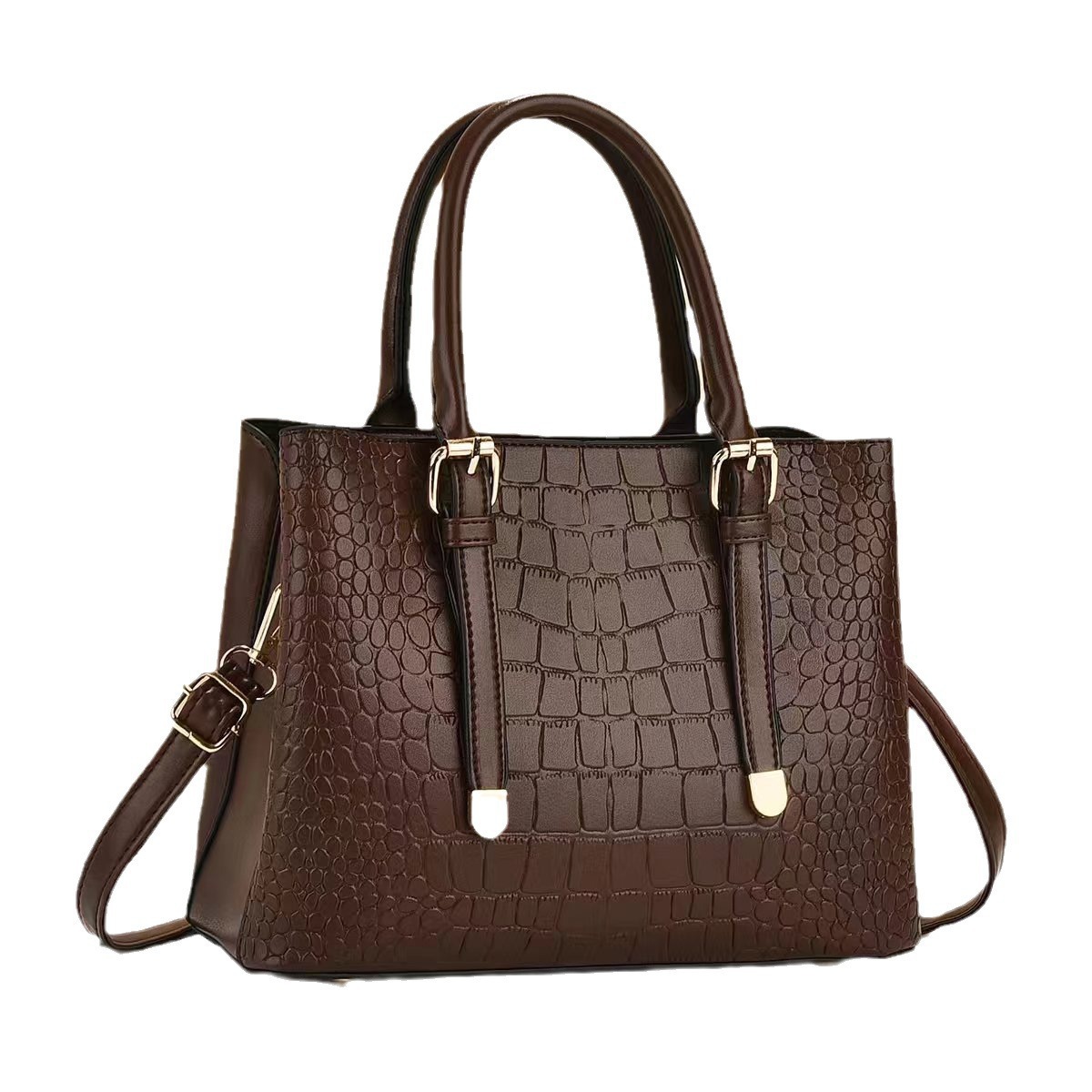 New stone-patterned cross-border high-end large bag, light luxury single-shoulder bag, large-capacity commuting all-purpose hand-held tote bag Item Picture