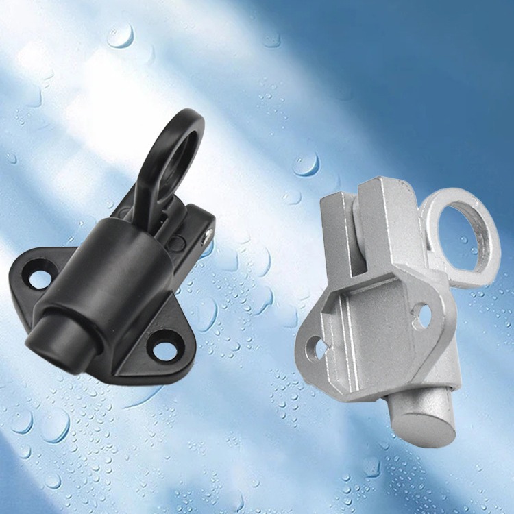 Aircraft latch lock, solid aluminum alloy spring automatic bolt, sliding door and window self-closing, casement window lock, wooden door bolt details Picture
