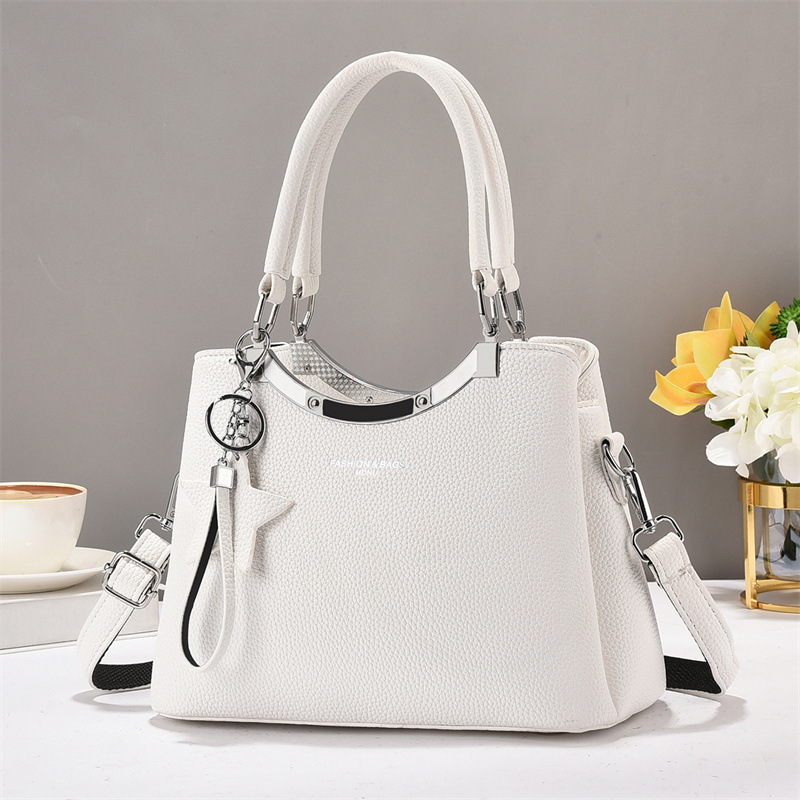 Cross-border handbag for women 2024 New style casual single-shoulder bag, simple crossbody bag, large capacity, versatile bag for middle-aged ladies full figure