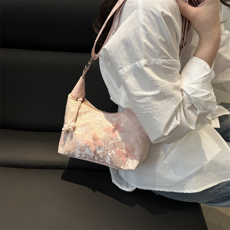 New Chinese-style women's bag 2025 new Trend fashion handbag, casual single-shoulder crossbody bag Specification drawing