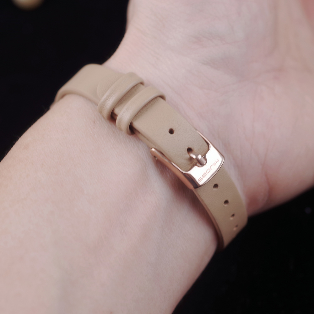 Suitable for Mi Band 9, 8, 7, 6, 5, 43, genuine leather wrist top layer, cowhide, original Mi Beauty Specification drawing