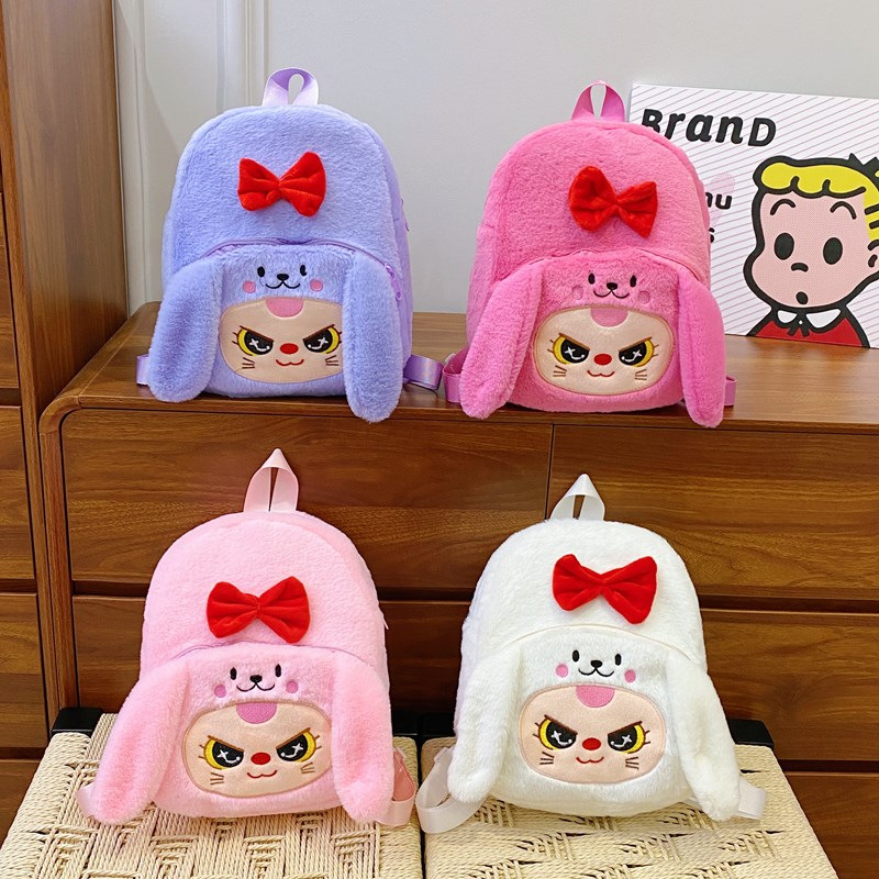 New plush toy backpack for three-year-old kids, cute, large-capacity, girlish, class backpack, claw machine doll, exchange price full figure