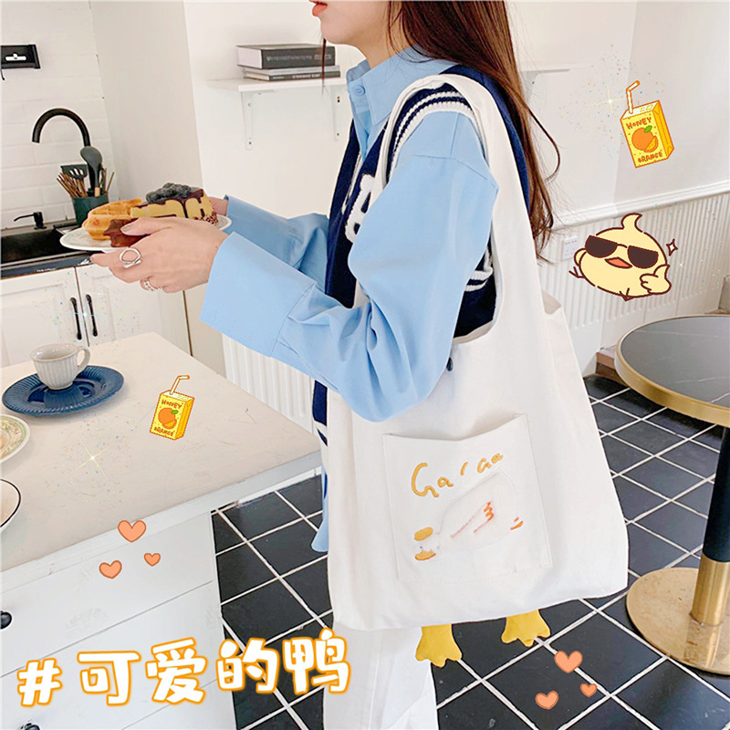 2131 canvas bag for female students, 2022 new style, fresh and simple single-shoulder tote bag, Japanese-style shopping bag, crossbody Application Scenario