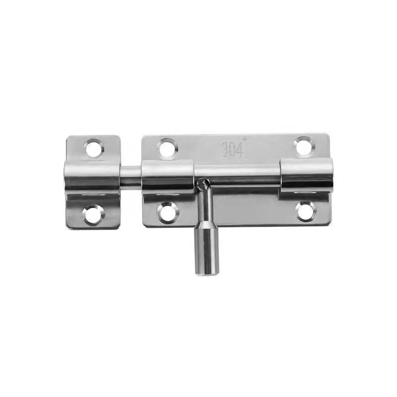 Stainless steel latch door lock, anti-theft wooden door, room, bathroom door latch, thickened exposed, old-fashioned sliding door latch Item Picture