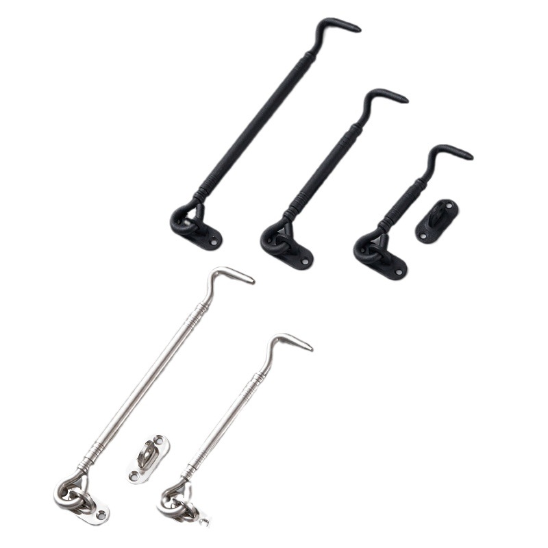 Stainless steel thickened window wind hooks, window hooks, old-fashioned sliding door and window fixed perforated hooks, door and window buckles, windproof hooks Item Picture