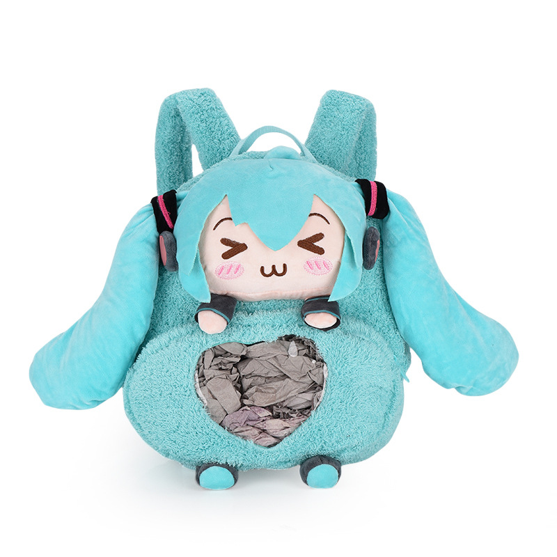 New cute Hatsune Miku backpack, girlish class coin purse, college student doll, birthday gift wholesale Item Picture