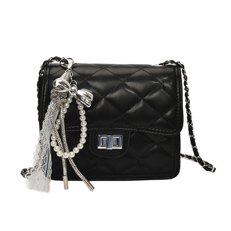 High-end diamond-shaped chain small square bag for women, 2025 new style, fashionable Korean version single-shoulder bag, versatile and casual crossbody bag Item Picture