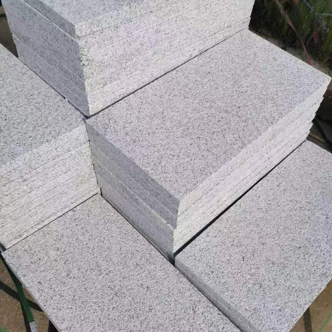 Natural granite, sesame white, grayish black, marble floor tiles, litchi surface curbstone, outdoor stone flamed plate floor tiles Application Scenario