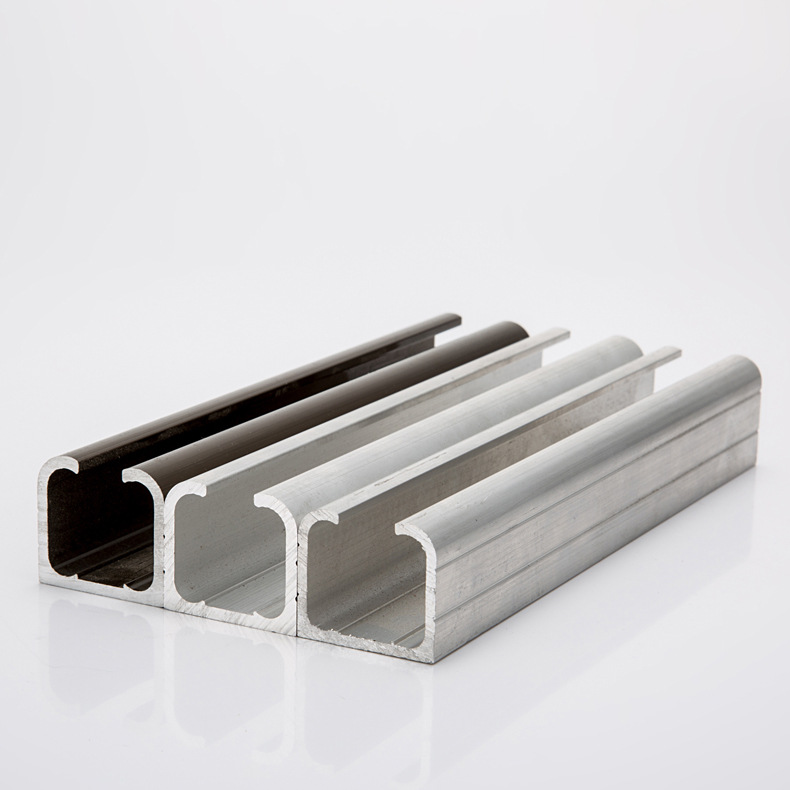 Aluminum alloy hoist wheel slide rail, slide rail guide rail, sliding door accessories, solid wood door slide rail, hoist rail, general hoist rail, aluminum groove, 6 meters details Picture