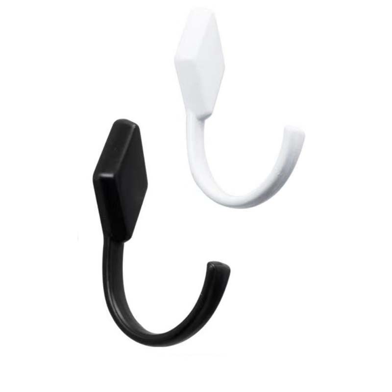 Alloy single hook, simple black wall hook, door back coat hook, American single wall hook, white Item Picture
