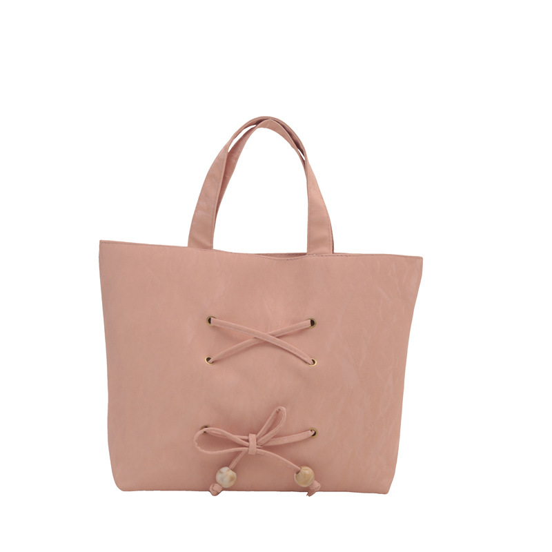 Fashionable bow large-capacity tote bag for women, new autumn 2024 collection, simple and casual single-shoulder bag, commuter underarm bag Item Picture