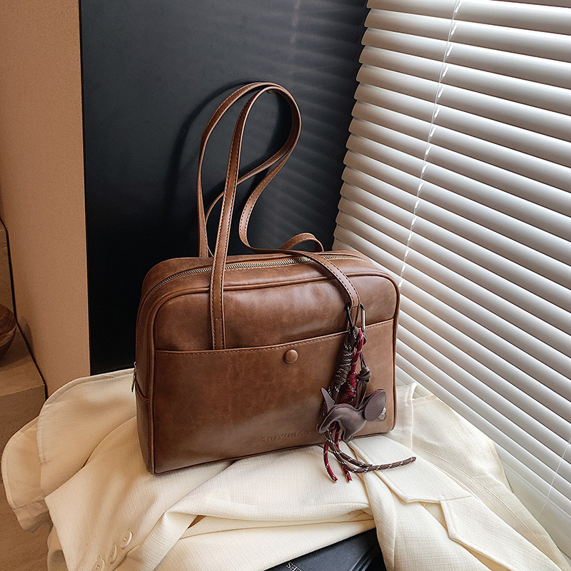 Maillard Women's 2024 new style high-end retro versatile shoulder bag, large capacity hand-held bag, commuting bag details Picture
