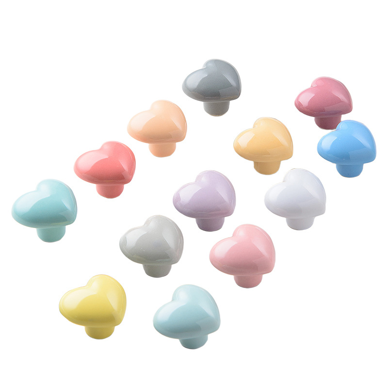 In-stock ceramic handles for children's wardrobes, sticky handrails, simple cabinet door handles, cross-border cartoon drawer hooks Item Picture